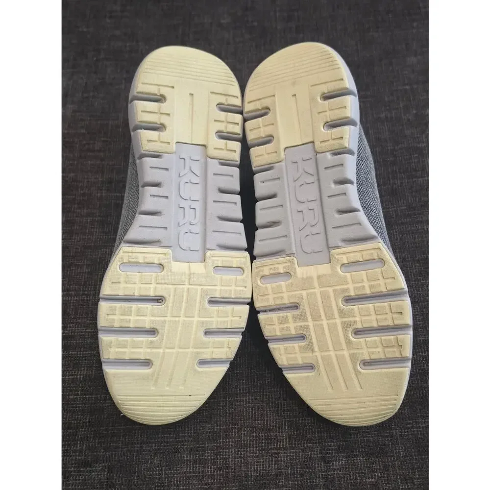 KURU FLEX Via Women’s 9.5 Wide Dove Gray Pale Lime Orthopedic Walking Shoes